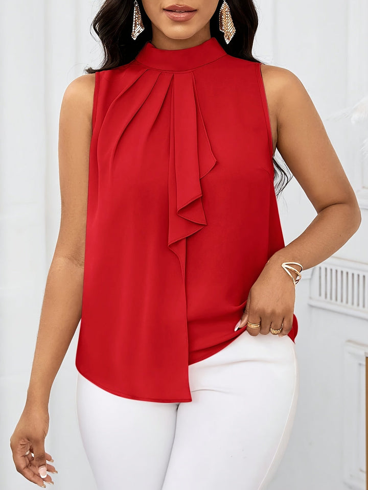 Nadia | Bow-Neck Sleeveless Top