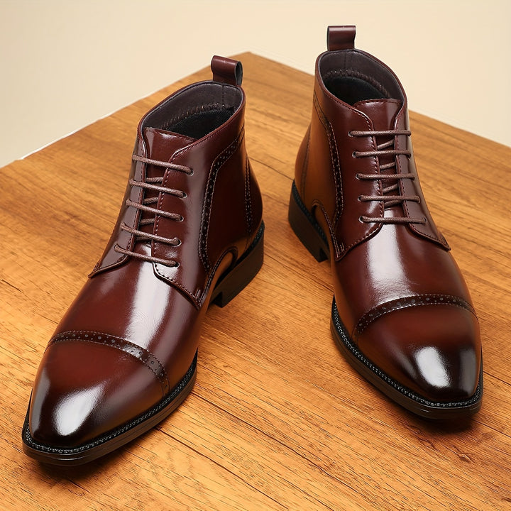 Conrad | Refined Cap-Toe Lace-Up Boots