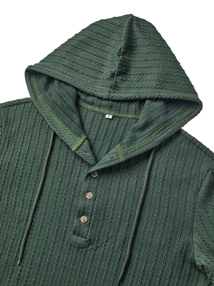 Rowan | Textured Hooded Henley