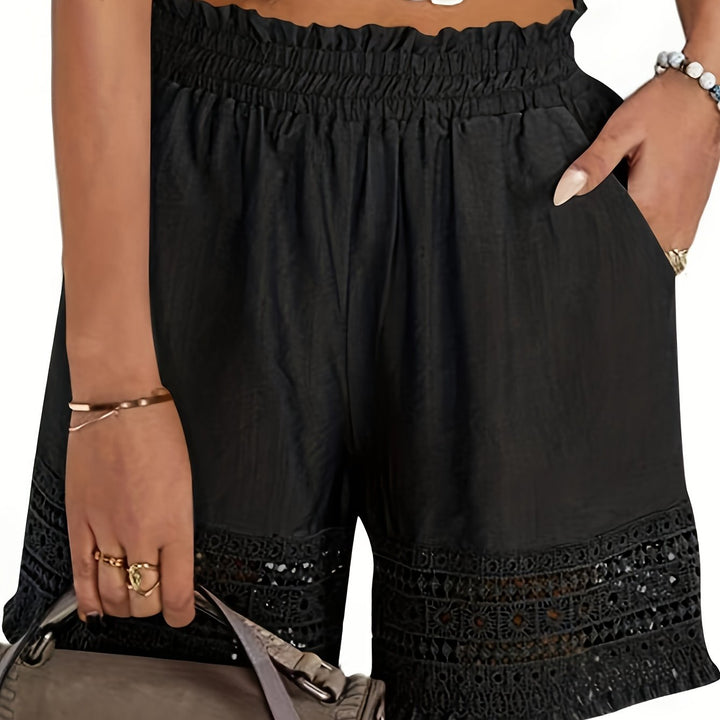 Lydia | Lace-Trim Relaxed Summer Shorts