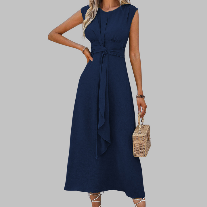 Alayna | Elegant Sleeveless Round Neck Maxi Dress