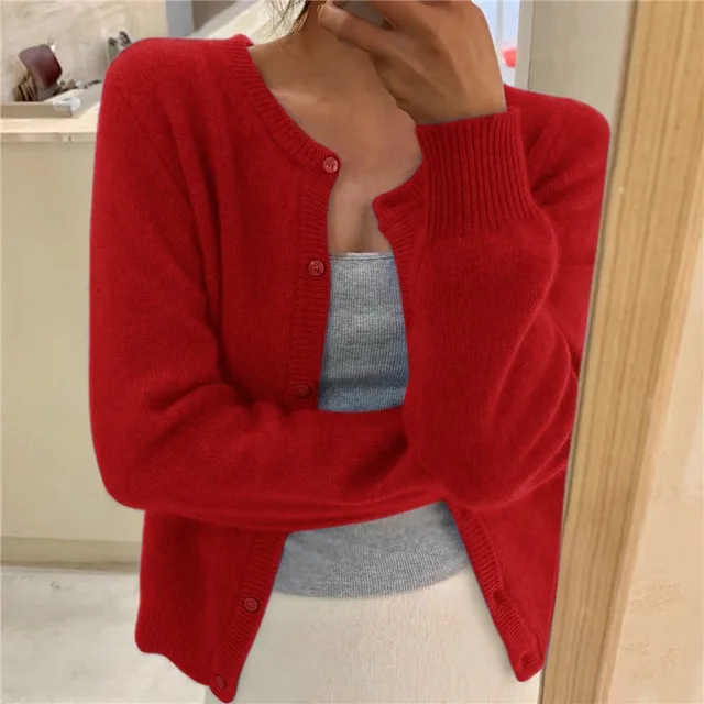 Ingrid | Soft Round-Neck Cardigan