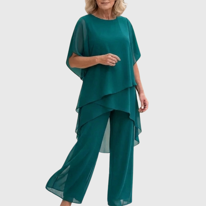 Valerie | Elegant Mid Sleeve Palazzo Set