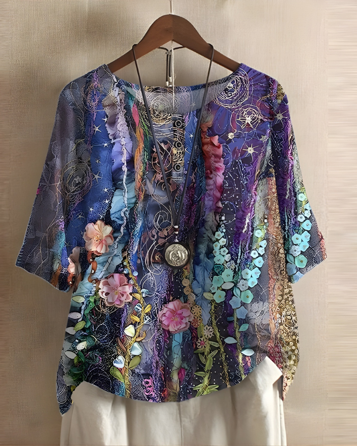 Giovanna | Relaxed Colorful Summer Boho Top
