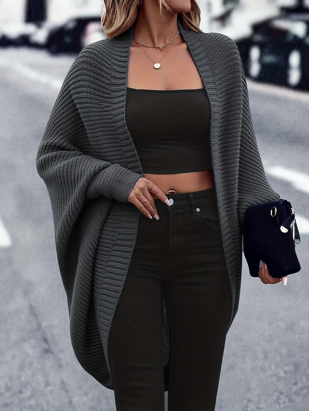 Maribel | Draped Christmas Cardigan
