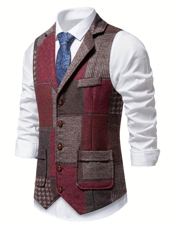 Harold | Classic Patchwork Tweed Waistcoat