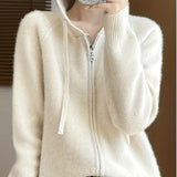 Adele | Hooded Zip-Front Cardigan