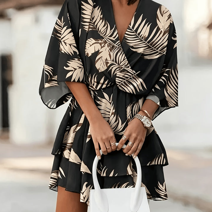 Valerie | Printed Wrap Mini Dress