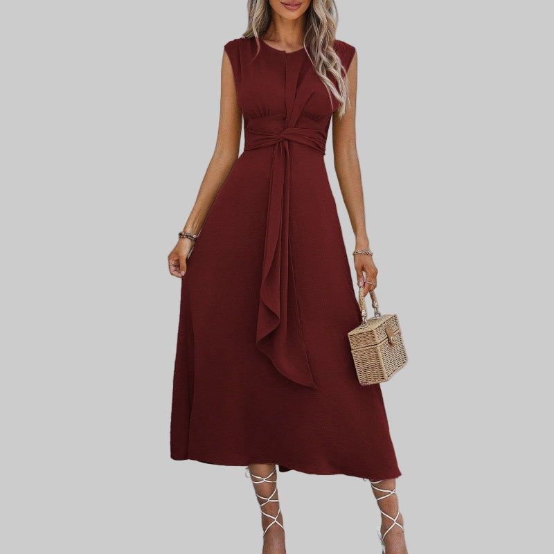 Alayna | Elegant Sleeveless Round Neck Maxi Dress