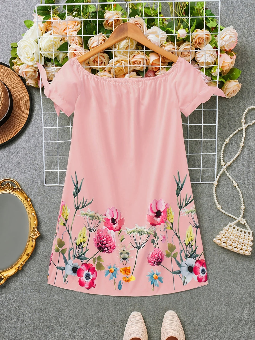 Claire | Floral Off-Shoulder Mini Dress