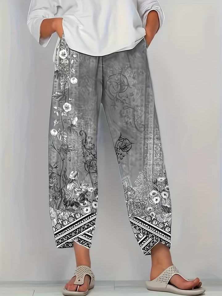 Gwyneth | Stylish Retro Floral Pants