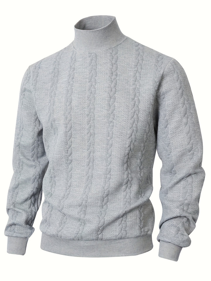Cormac | Textured Mock-Neck Sweater