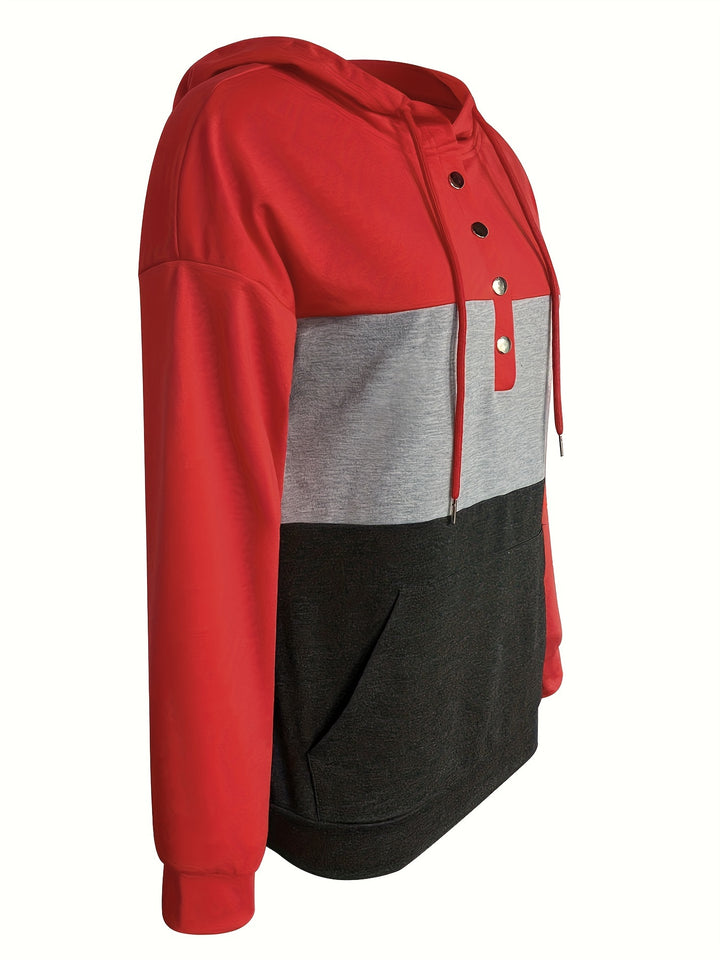 Tamsin | Colour Block Drawstring Hoodie
