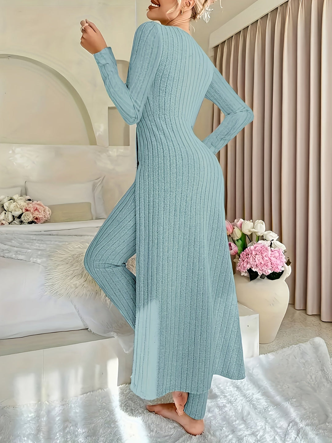 Estelle | Ribbed Lounge Two-Piece Set