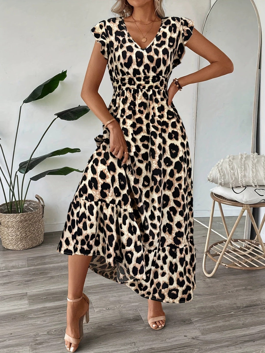 Candice | Sleeveless Aztec Midi Dress