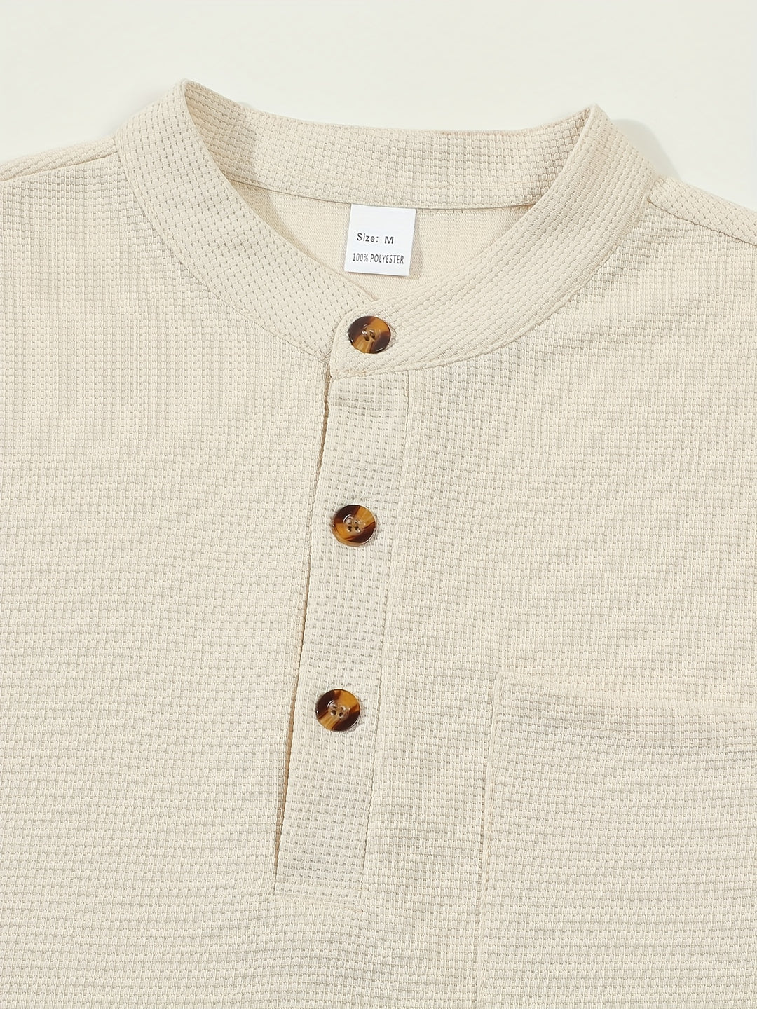 Corbin | Textured Long Sleeve Henley Shirt