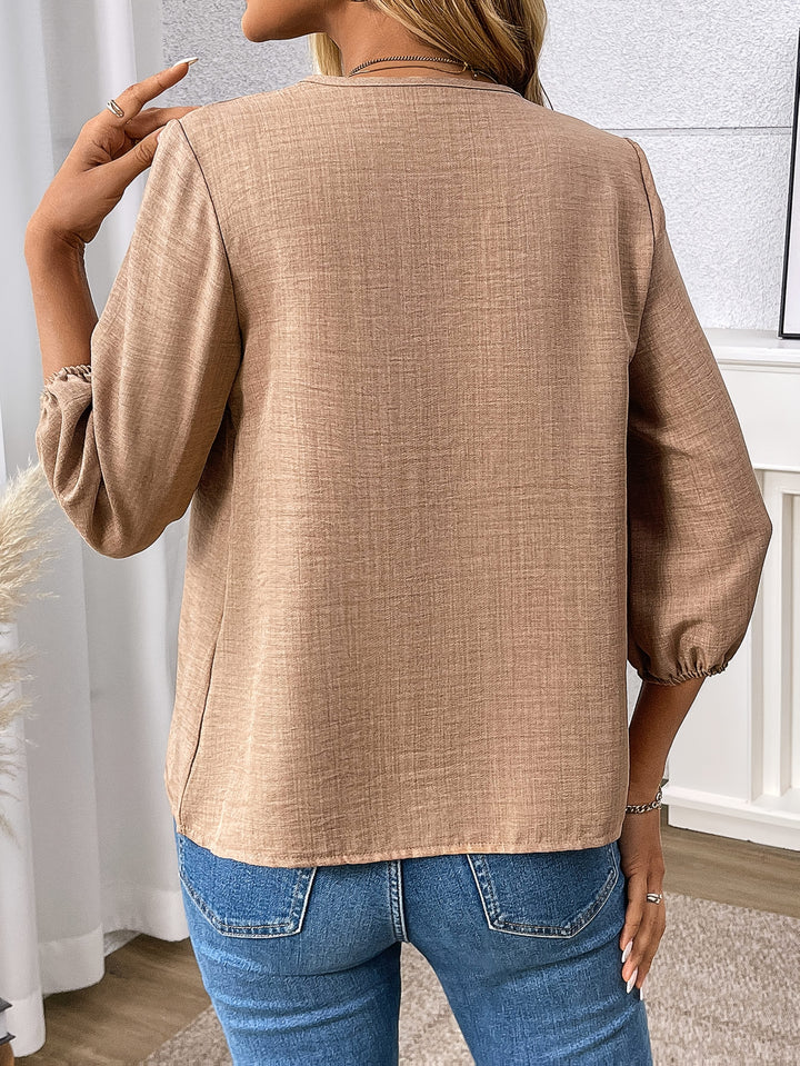 Helena | Refined Zip-Neck Blouse