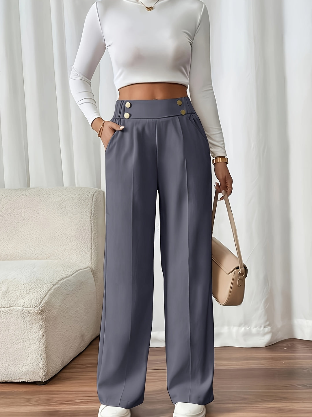 Florence | High-Waisted Wide-Leg Pants