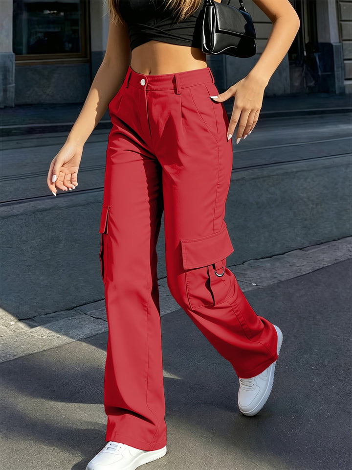 Delaney | High-Waisted Wide-Leg Cargo Pants