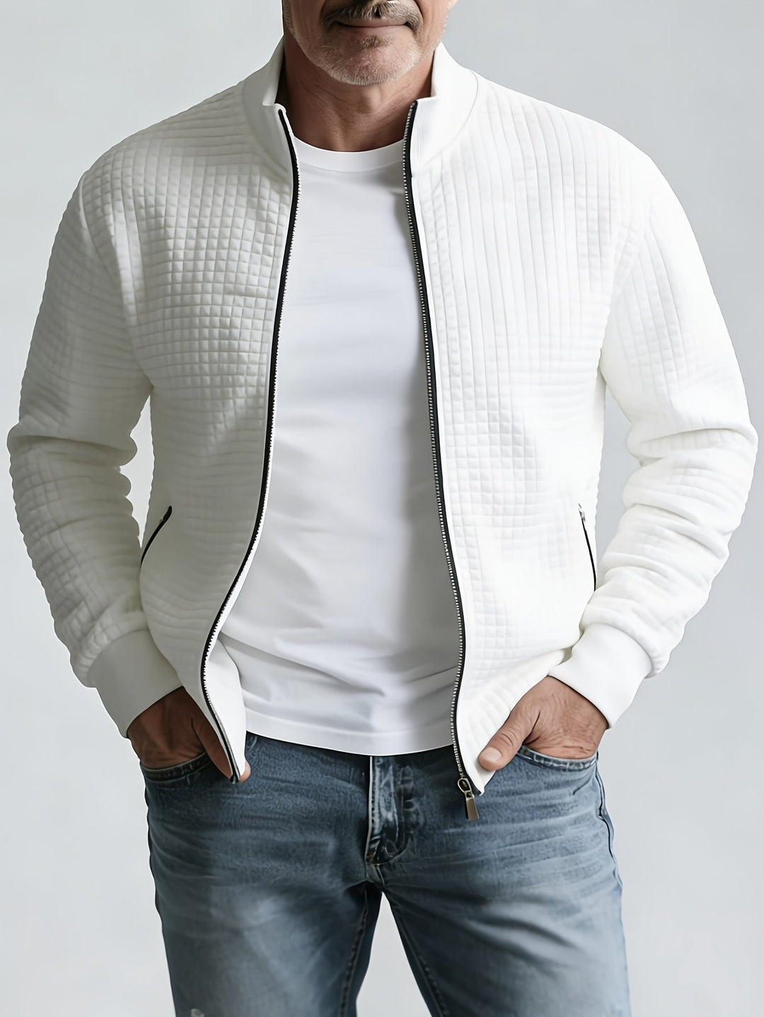 Sullivan | Textured Stand-Collar Zip Jacket