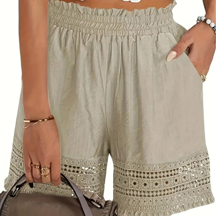 Lydia | Lace-Trim Relaxed Summer Shorts