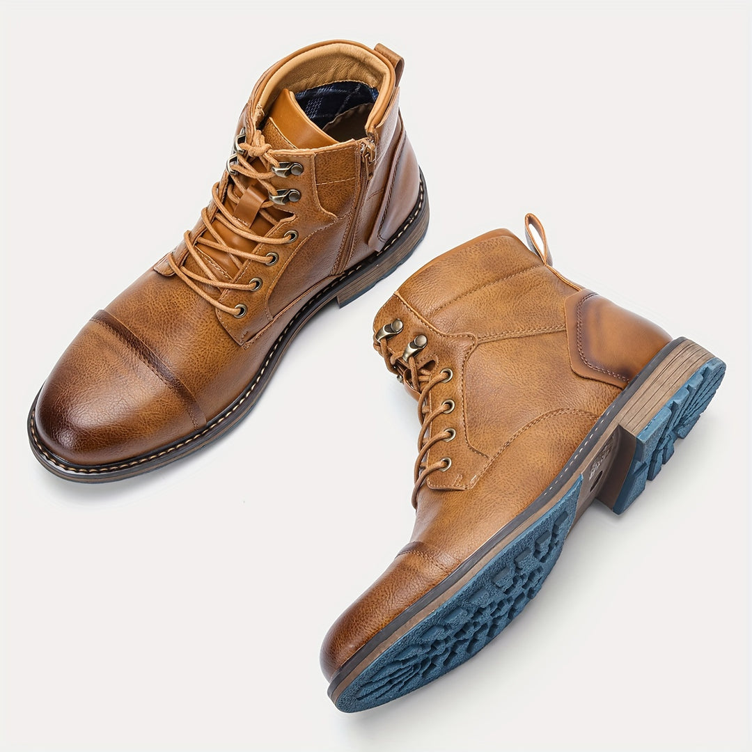 Bradley | Cap-Toe Lace-Up Boots