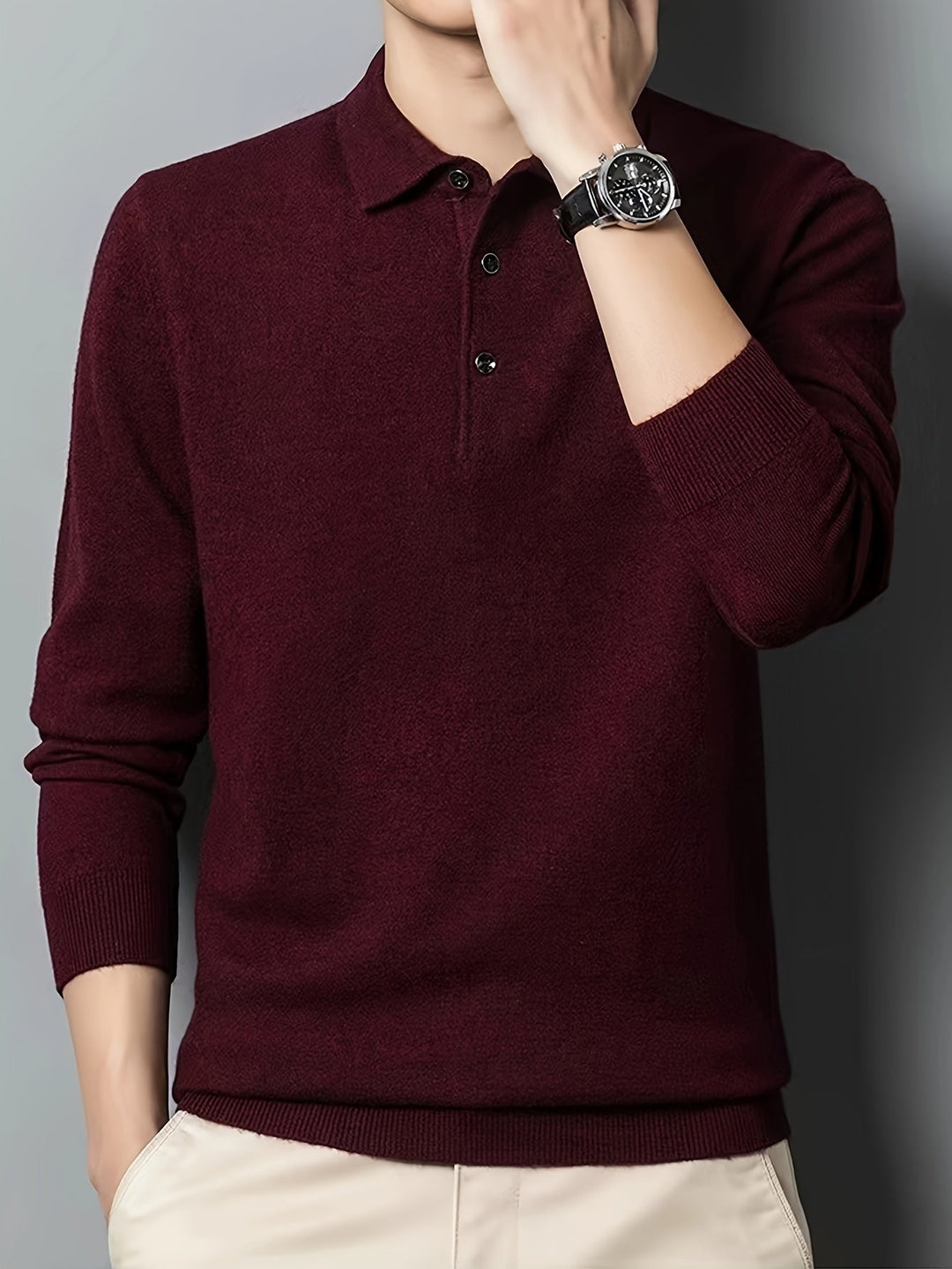 Wesley | Refined Collared Polo Sweater