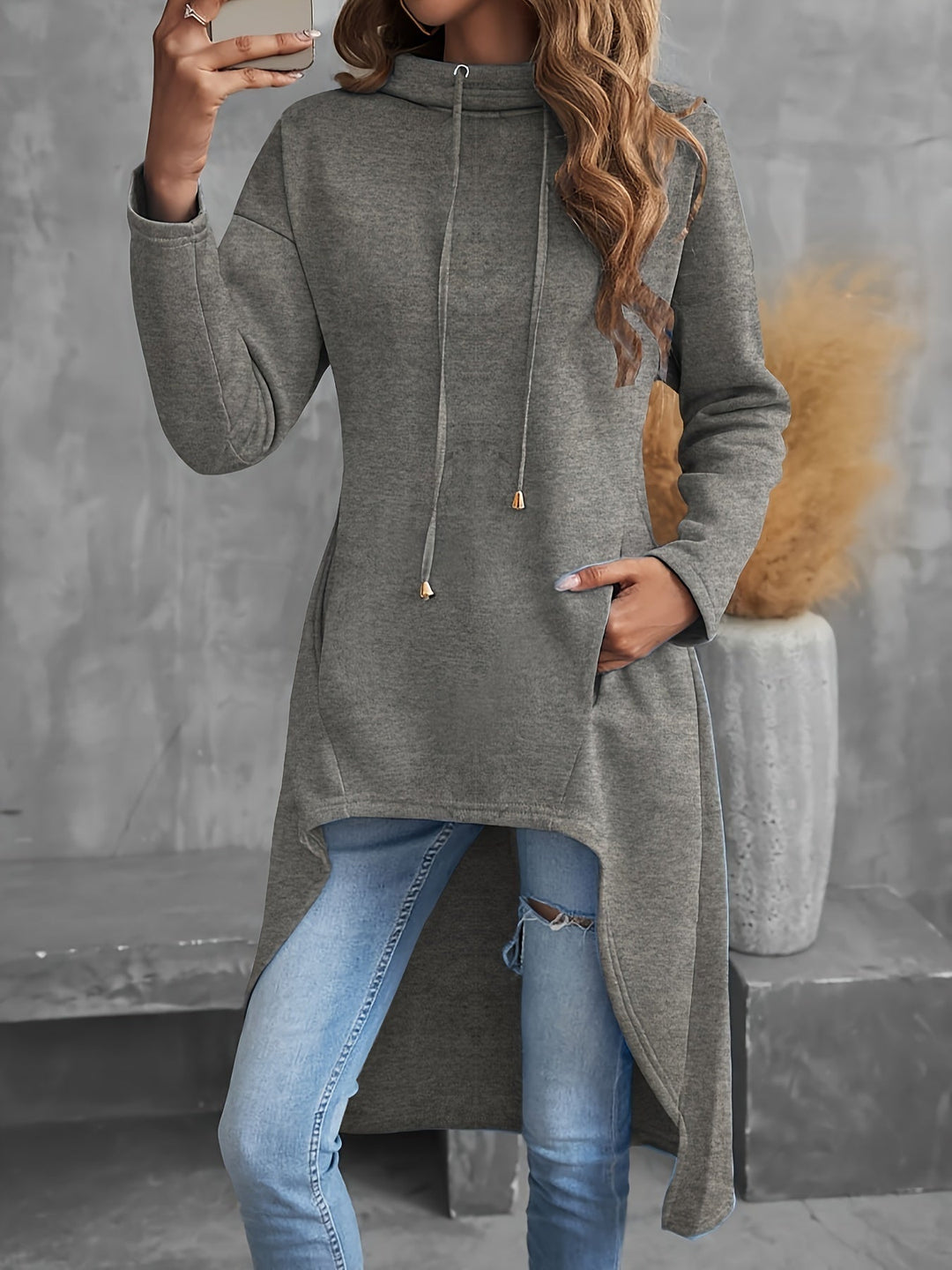 Marlena | Relaxed High-Low Hooded Tunic