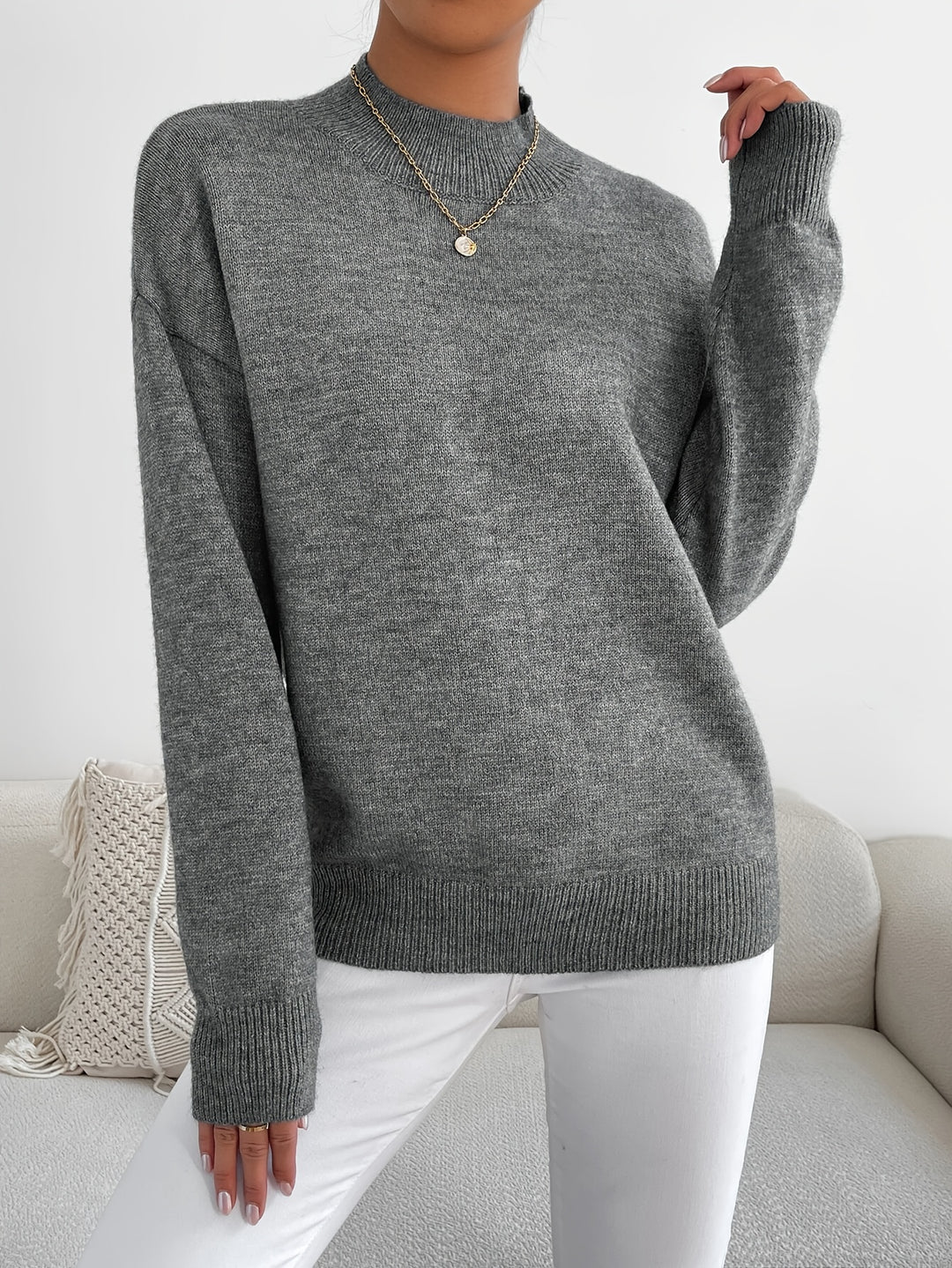 Lucille | Cozy Mock Neck Sweater