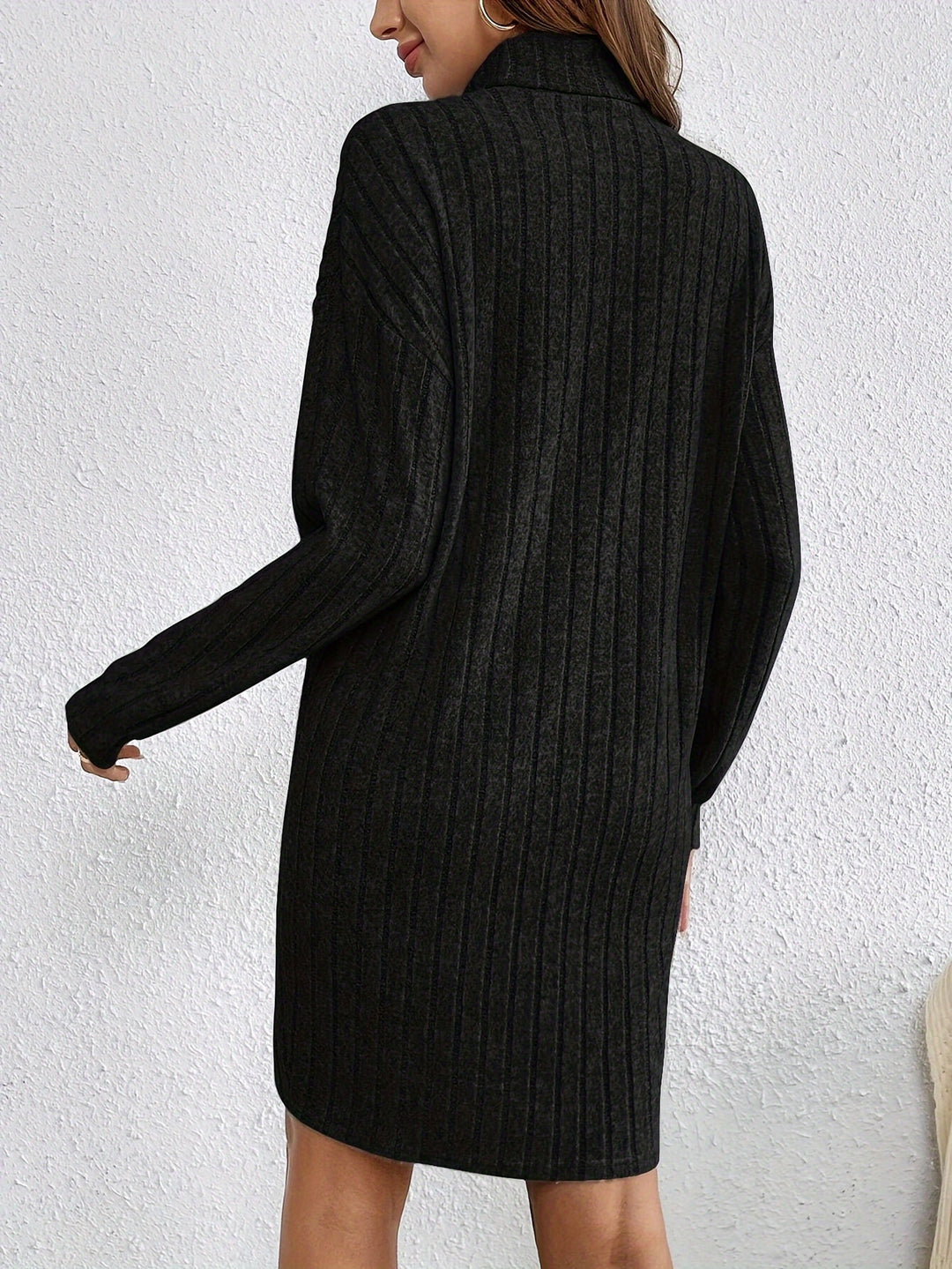 Eloise | Ribbed Turtleneck Sweater Dress