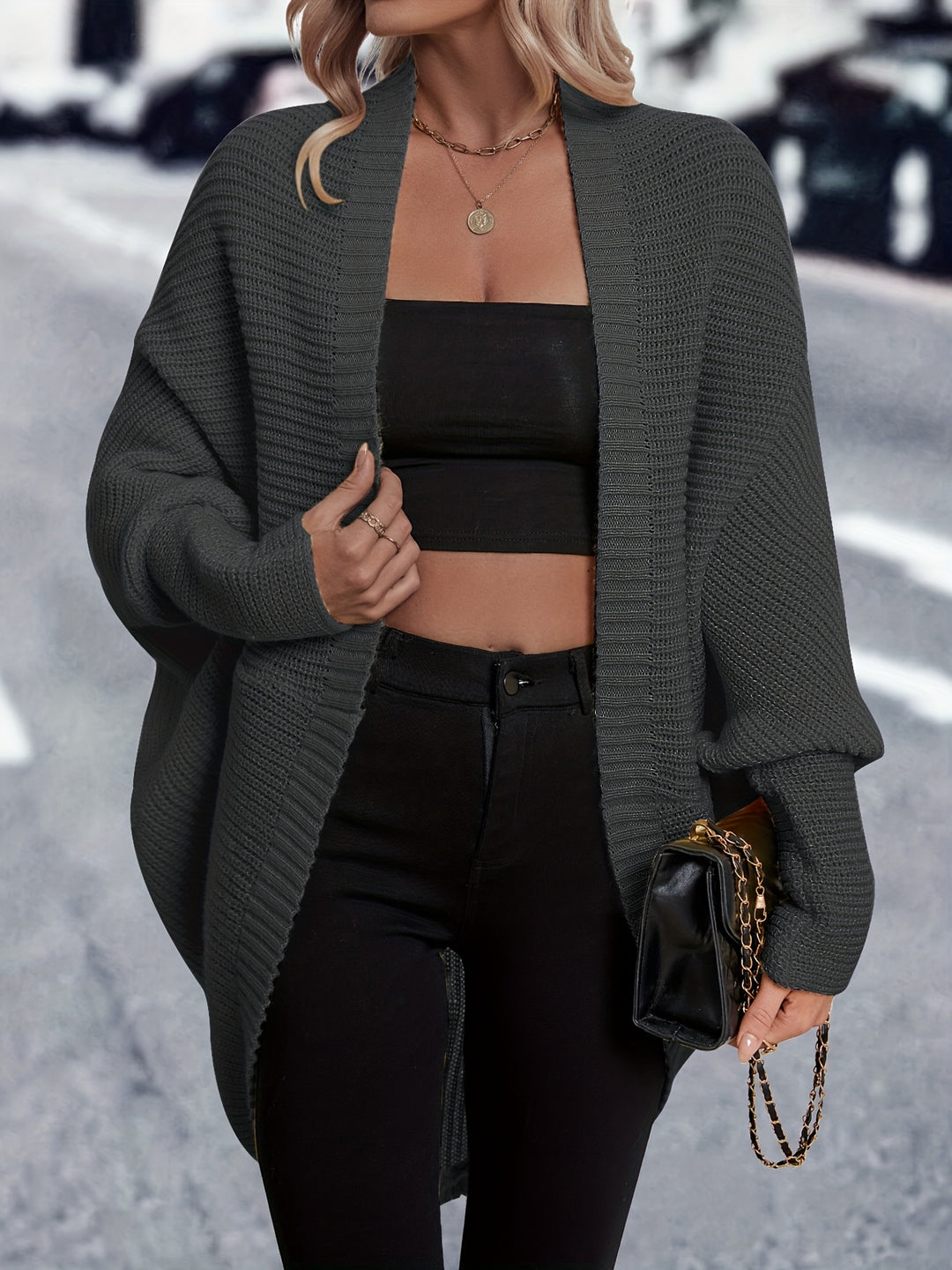 Maribel | Draped Christmas Cardigan