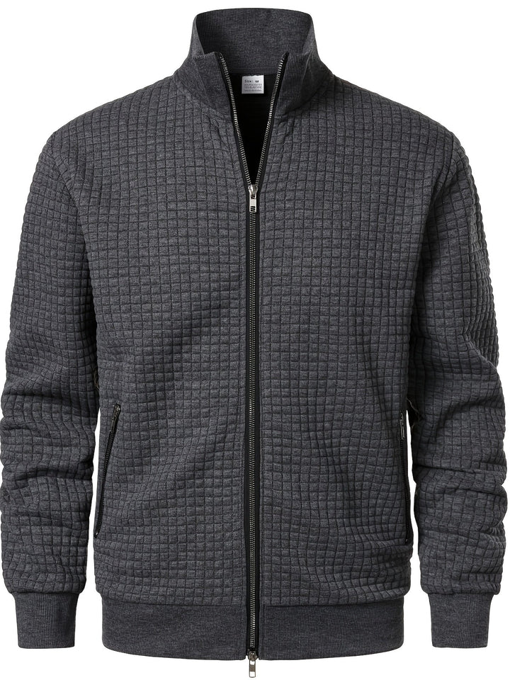 Sullivan | Textured Stand-Collar Zip Jacket