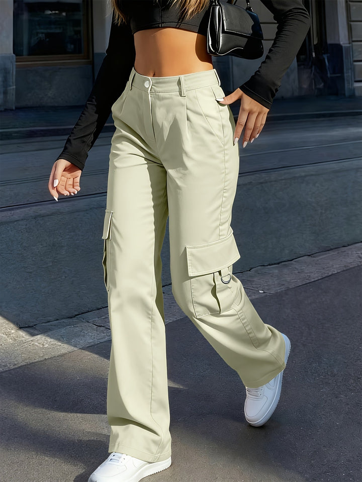 Delaney | High-Waisted Wide-Leg Cargo Pants