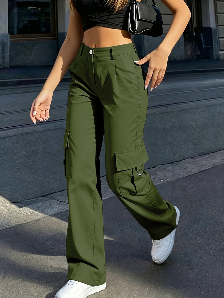 Delaney | High-Waisted Wide-Leg Cargo Pants