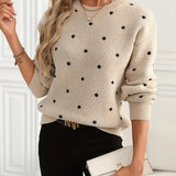 Brynn | Polka Dot Crew Neck Sweater