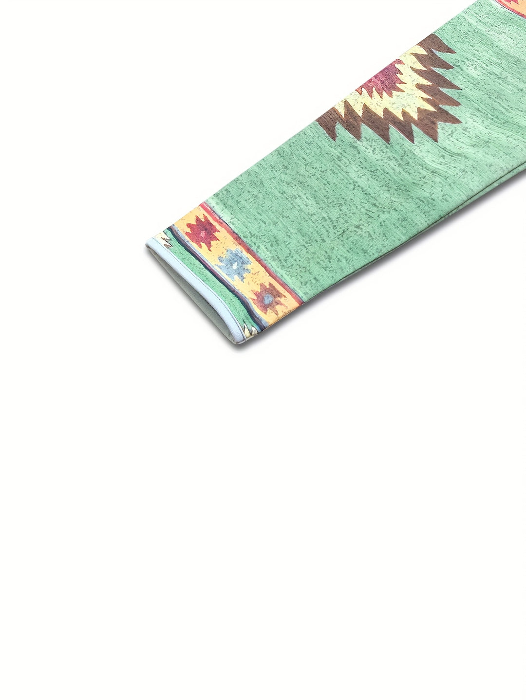 Willow | Western-Print Snap-Button Hoodie