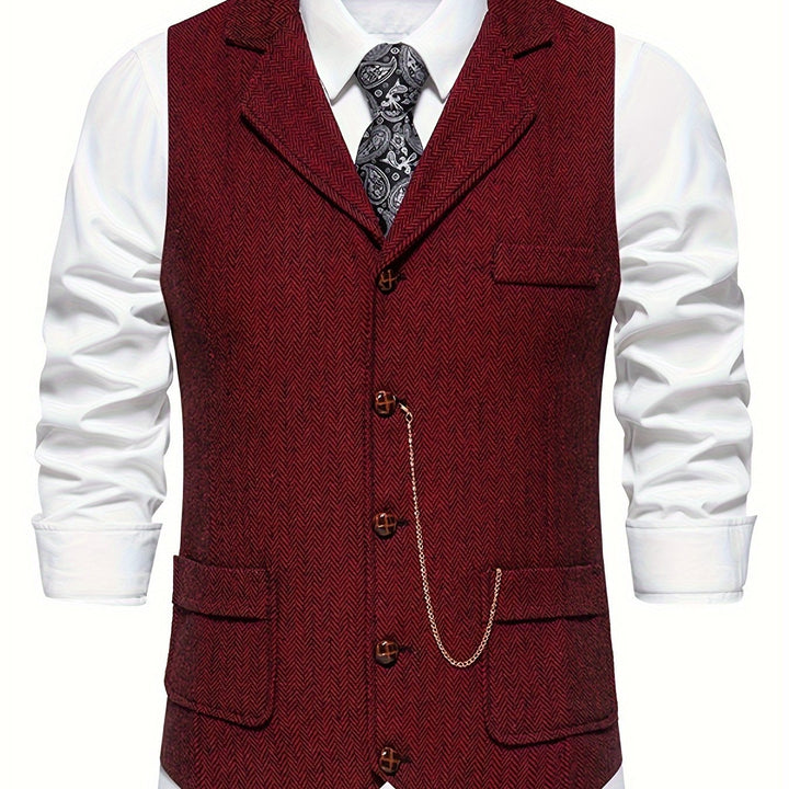 Lyle | Herringbone Tailored Vest