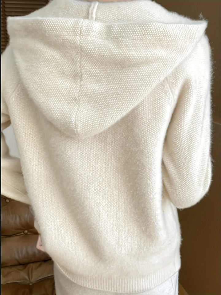 Adele | Hooded Zip-Front Cardigan