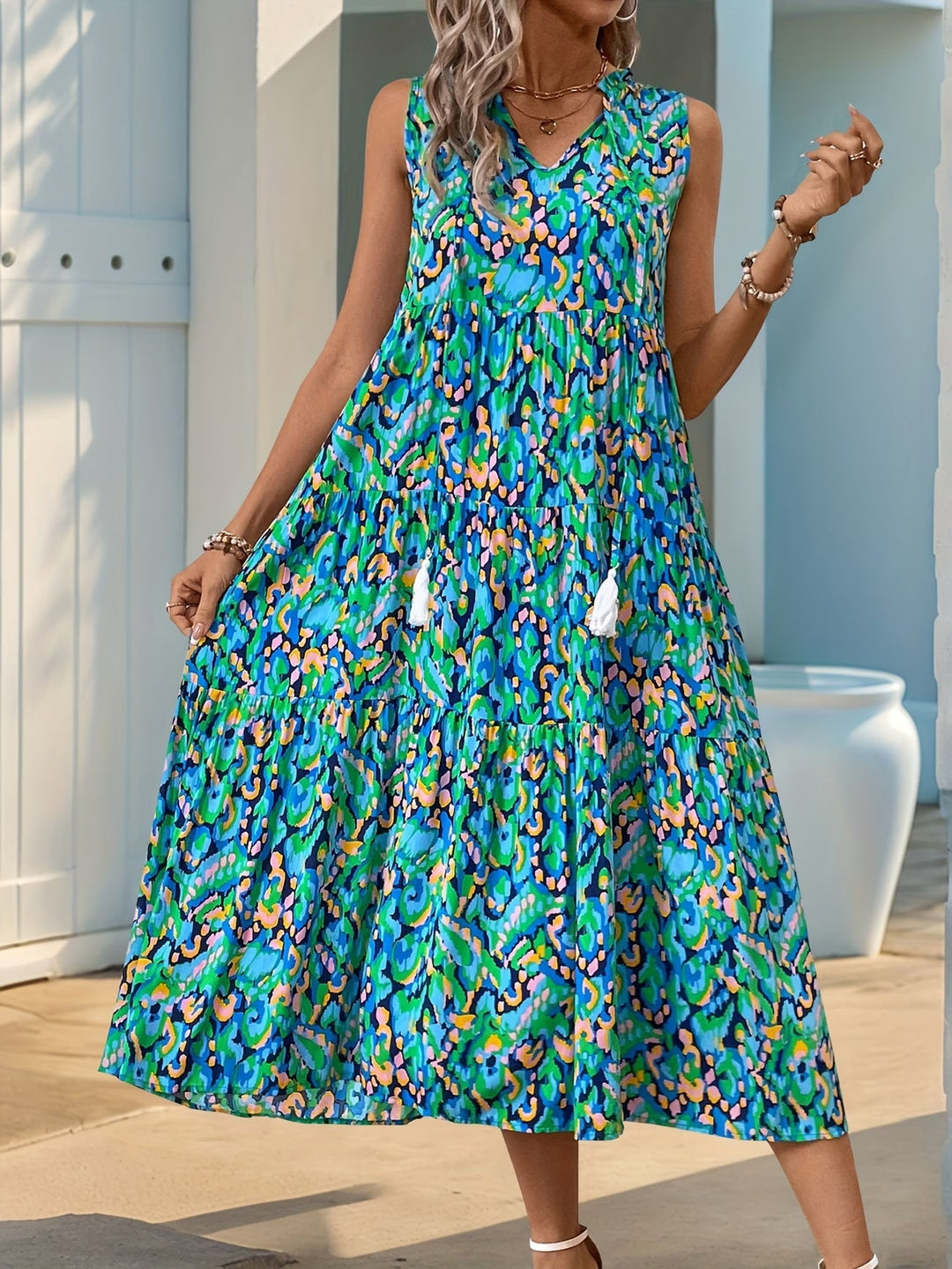 Lissette | Stylish Sleeveless Bohemian Fringed Dress