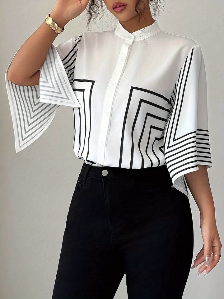 Rosalind | Contrast-Trim V-Neck Pullover