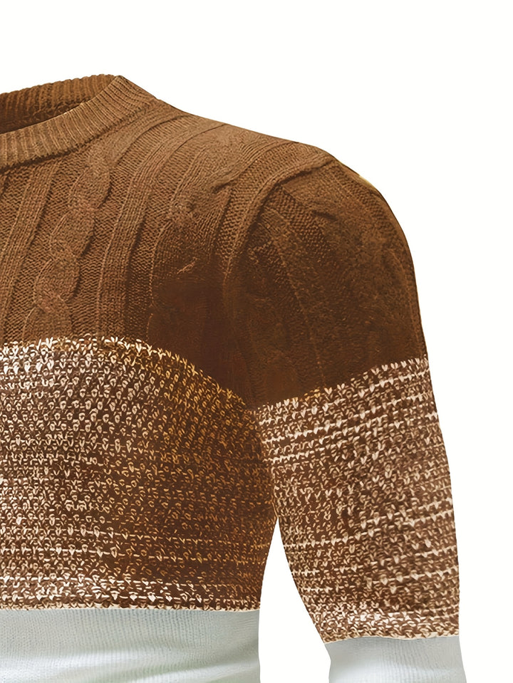Clayton | Colour-Block Crew Neck Sweater