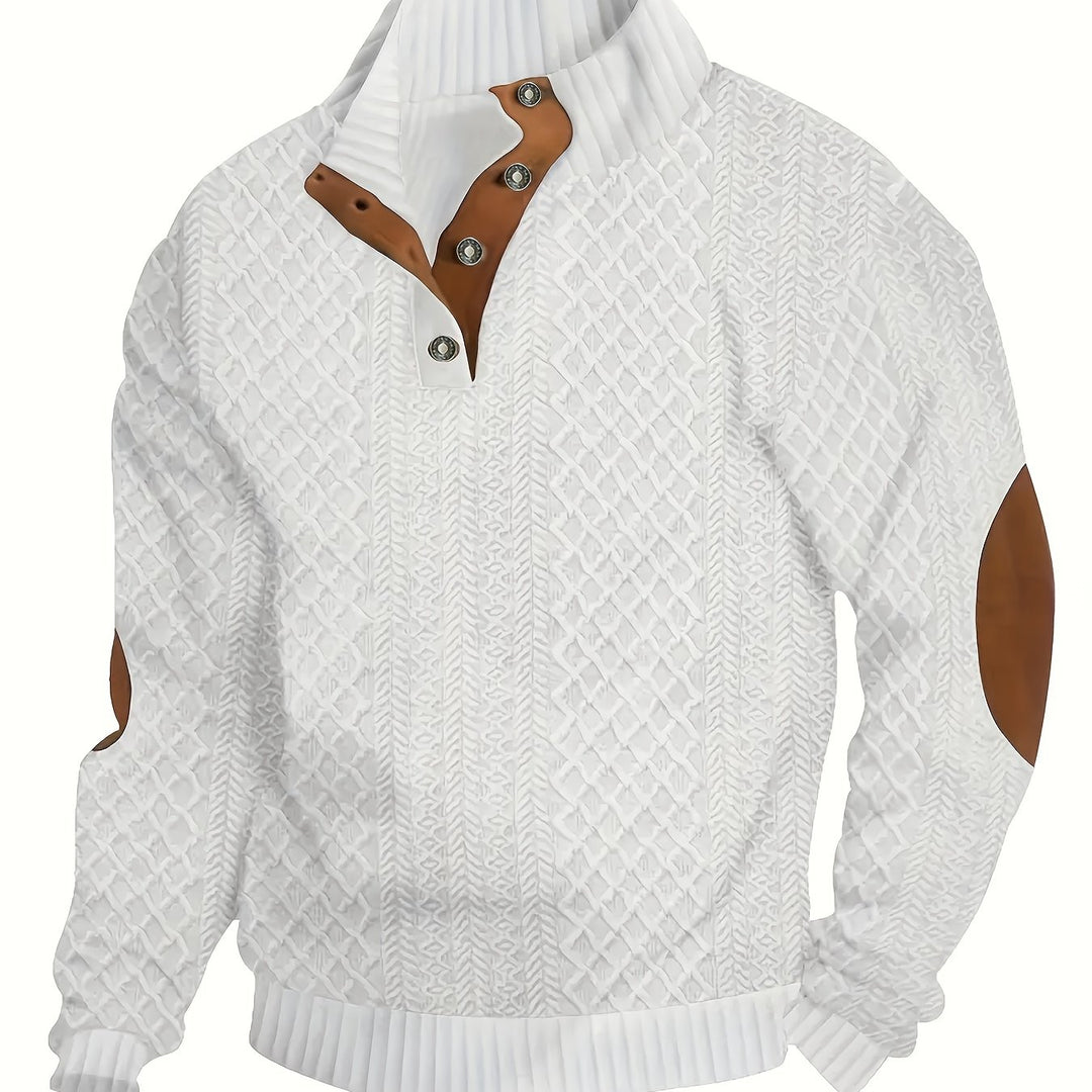 Sawyer | Textured Stand-Collar Sweater