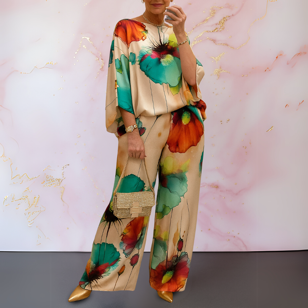 Harlow | Stylish Satin Two-Piece Set