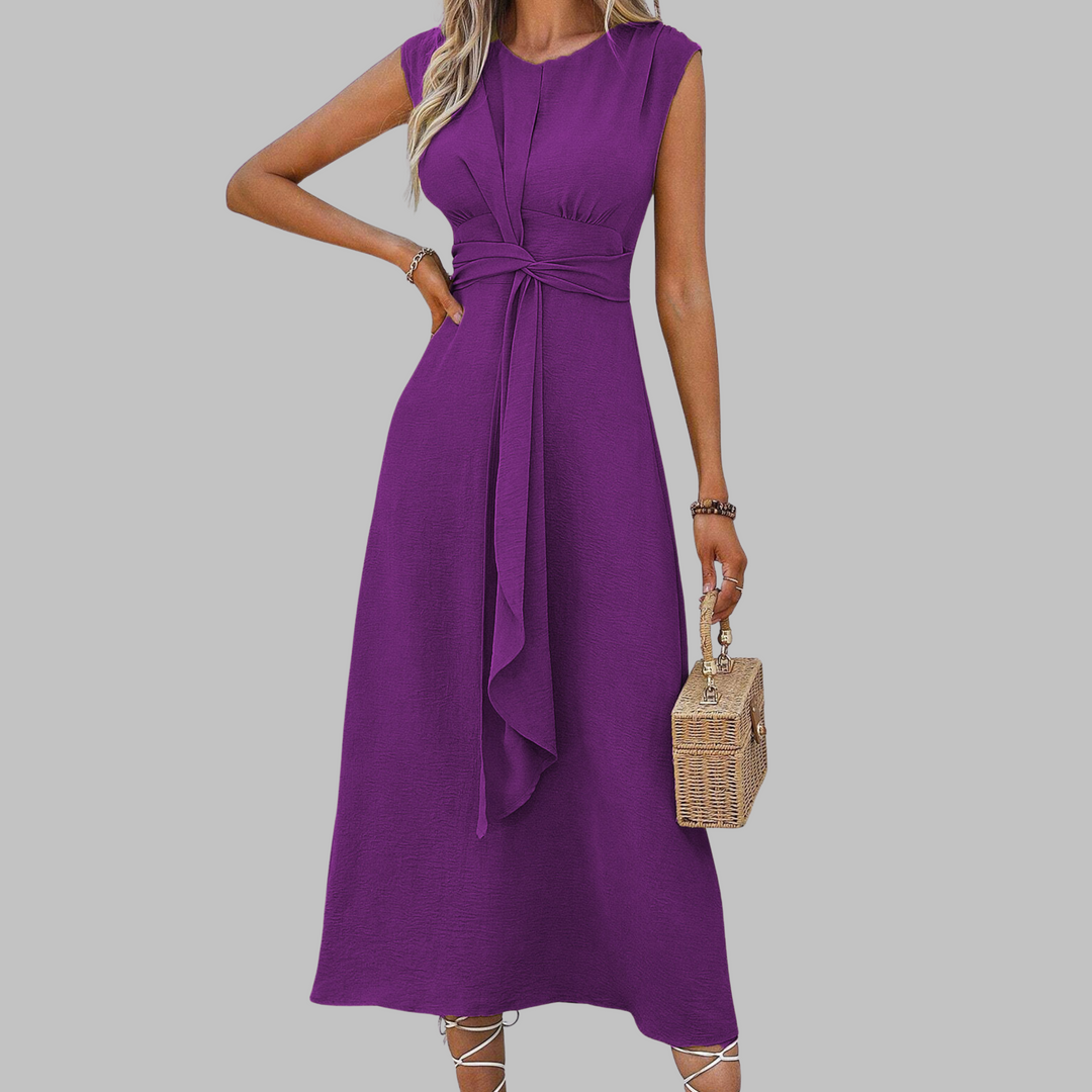 Alayna | Elegant Sleeveless Round Neck Maxi Dress