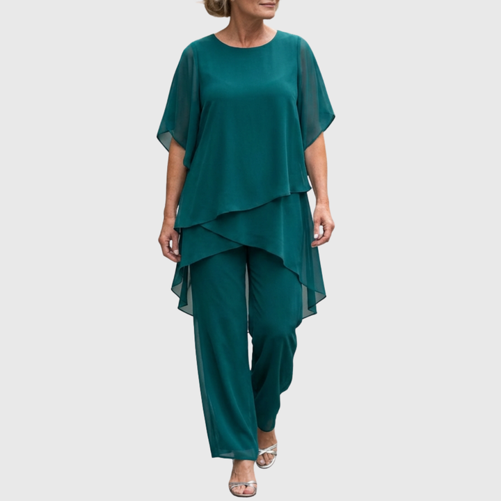 Valerie | Elegant Mid Sleeve Palazzo Set