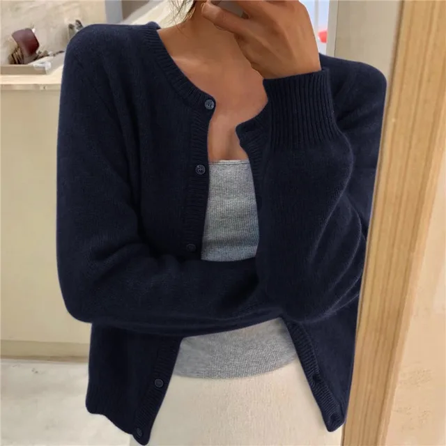 Ingrid | Soft Round-Neck Cardigan