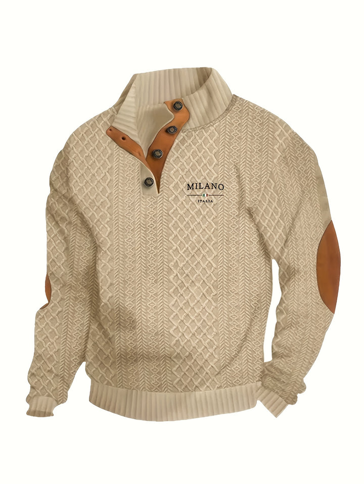 Alden | Stand Collar Textured Sweater