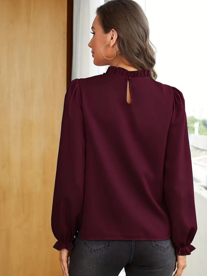 Estelle | Ruffle Collar Puff Sleeve Blouse