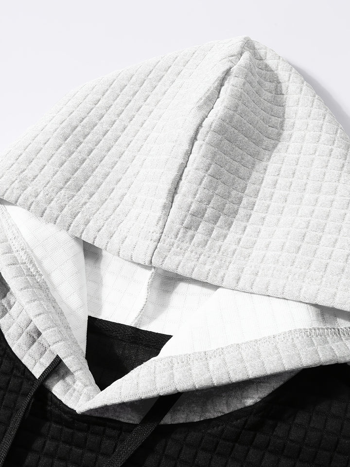 Russell | Textured Colour-Block Hoodie