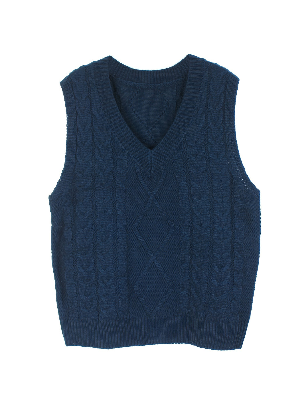 Ramona | Cable-Knit V-Neck Sweater Vest